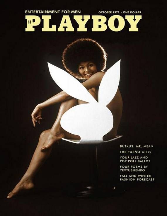 Darine Stern, Playboy's first African American cover girl, 1971.